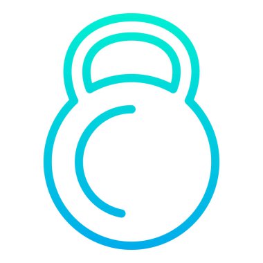 Kettlebell ikonu. Basit resimleme