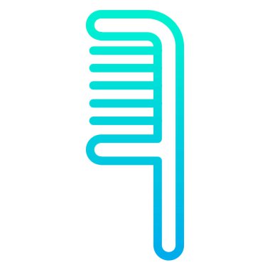 Beyaz arkaplan üzerindeki basit tarak vektör resimlemesi