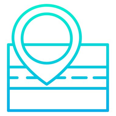 Harita. Web simgesi basit illüstrasyon  