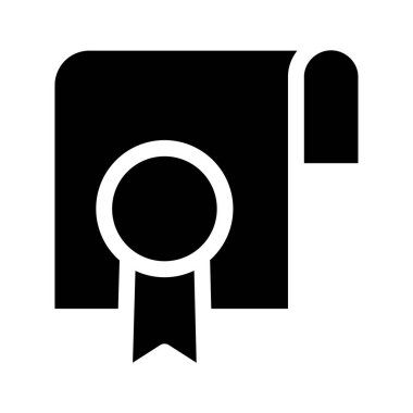 Beyaz arkaplanda basit sertifika vektör resimlemesi