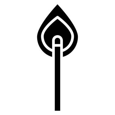 Meşale. Web simgesi basit illüstrasyon