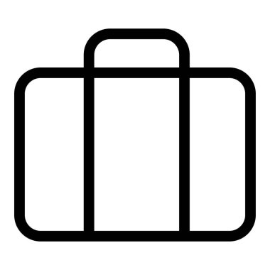 Beyaz arkaplan üzerindeki basit Evrak Çantası vektör resimlemesi