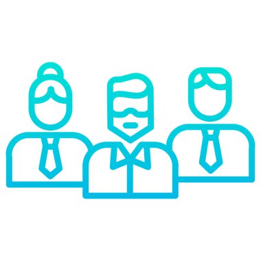 İş ekibi basit simge, vektör illüstrasyonu