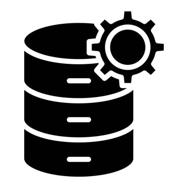 veritabanı. Web simgesi basit illüstrasyon
