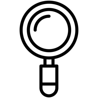 büyütme cam vektör çizgisi simgesi 