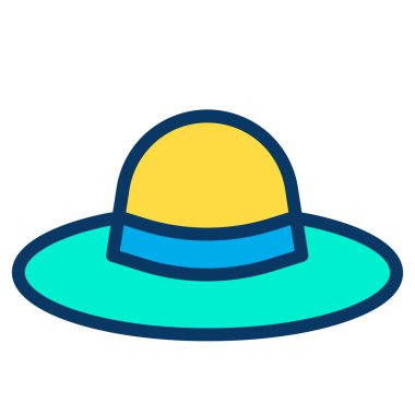 Basit şapka simgesi, vektör çizimi