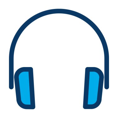 kulaklık simgesi, vektör illüstrasyonu