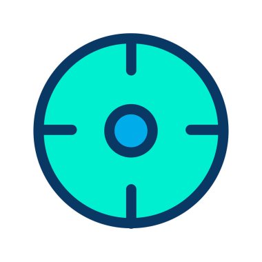 Beyaz arkaplandaki basit vektör simgesini hedef al