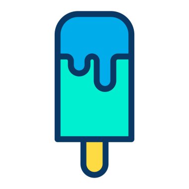 dondurma web simgesi basit vektör çizimi