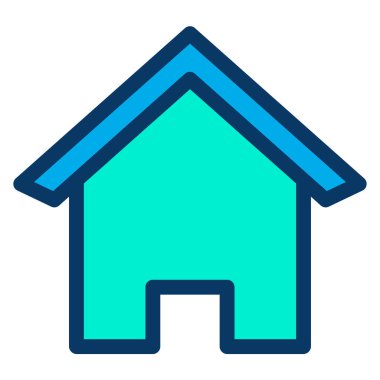 Ev. Web simgesi basit illüstrasyon