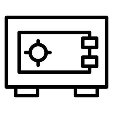 Güvenlik. Web simgesi basit illüstrasyon