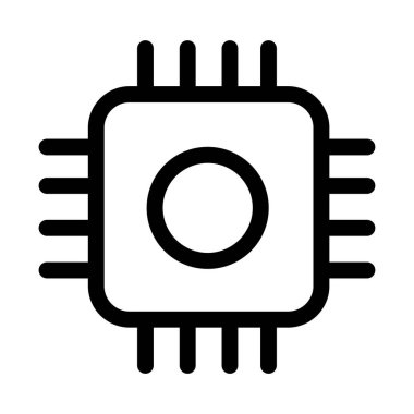 Mikroçip Web simgesi basit vektör illüstrasyonuName