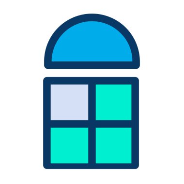 Bina. Web simgesi basit illüstrasyon