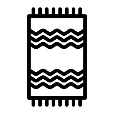 Beyaz arkaplanda basit plaj vektör resimleme