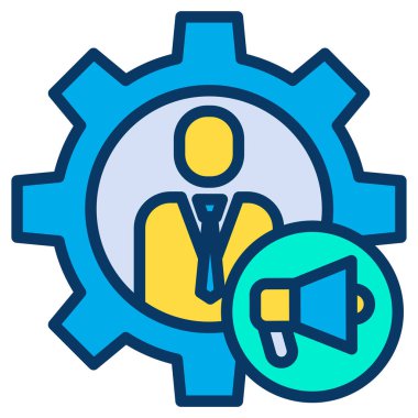 Marteking Managment web simgesi basit vektör illüstrasyonu