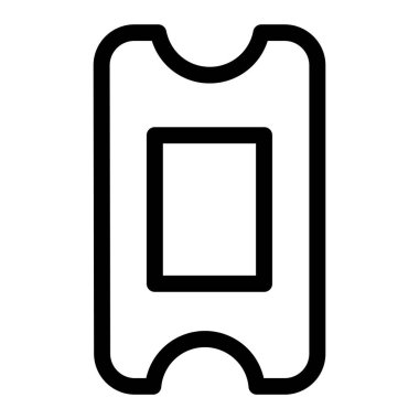 Movie Ticket web simgesi. Düz stil sinema bileti simgesi