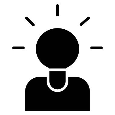 Beyin Fırtınası Ağ simgesi basit illüstrasyon