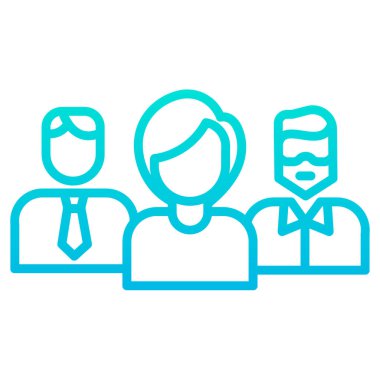 İş ekibi basit simge, vektör illüstrasyonu