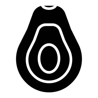 avokado simgesi, vektör illüstrasyonu
