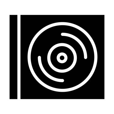 CD mi? Web simgesi basit illüstrasyon