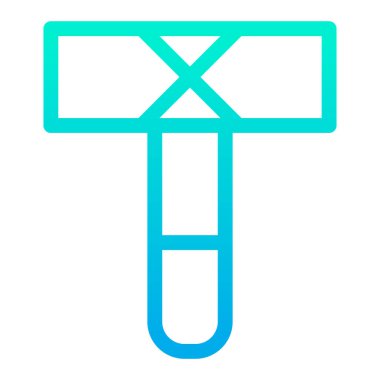 Beyaz arkaplanda basit çekiç vektör resimleme