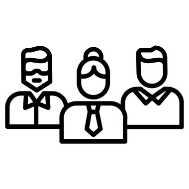 ofis vektörü ince çizgi simgesi