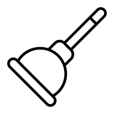 Tesisatçı minimalist vektör simgesi beyaz üzerine izole edildi 