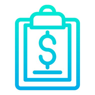 iş ve finans düz vektör simgesi 