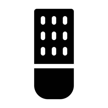 TV uzak basit vektör simgesi beyaz arkaplan