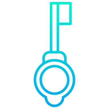 Basit anahtar konsept simgesi, vektör illüstrasyonu