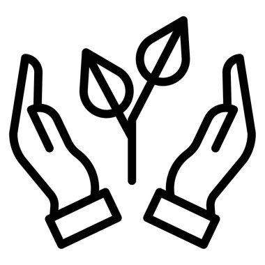 Bitki. Web simgesi basit illüstrasyon