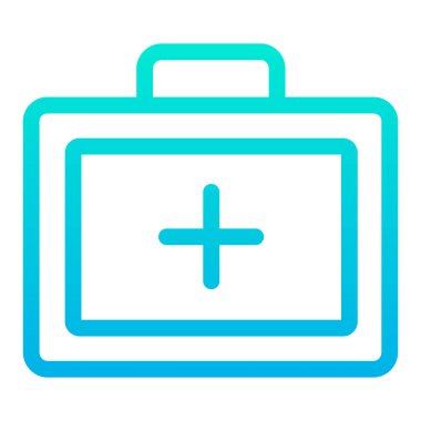 İlk yardım web simgesi, vektör illüstrasyonu 