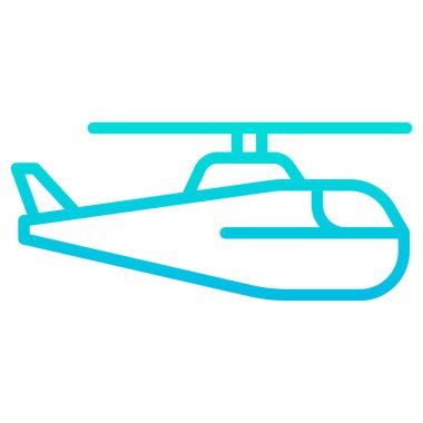 Helikopter düz simgesi, vektör çizim