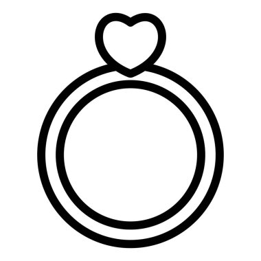 Alyans ikonu. Beyaz arkaplanda izole edilmiş web tasarımı için elmas nişan vektörü sembolü