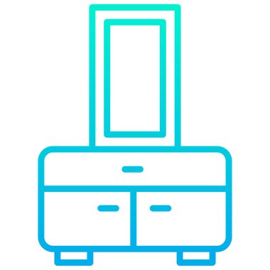 Mobilya. Web simgesi basit illüstrasyon