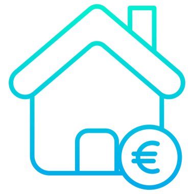 Avro para birimi kavramı basit sanat vektörü illüstrasyonu 