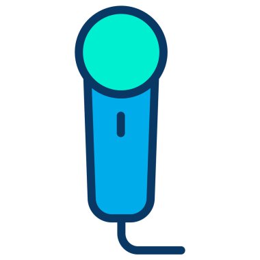 mikrofon simgesi, vektör illüstrasyonu