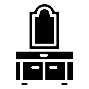 Mobilya. Web simgesi basit illüstrasyon