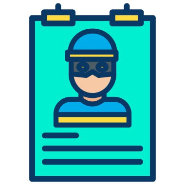 karakter beyaz arkaplanda basit poster vektör simgesi istedi