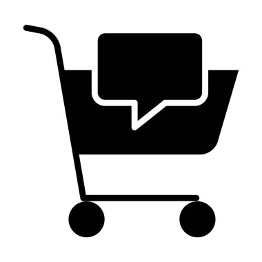 Alışveriş arabası simgesi, vektör illüstrasyonu