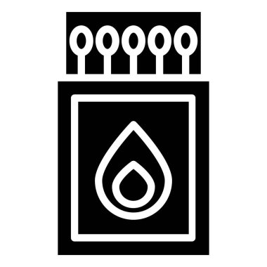 Kibrit kutusu web simgesi basit vektör çizimi