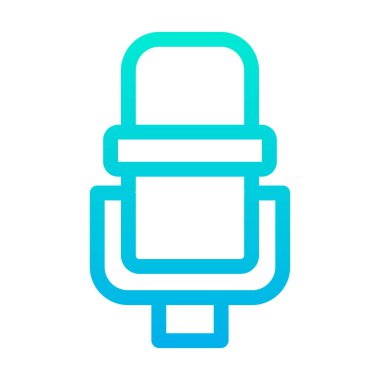 mikrofon simgesi, vektör illüstrasyonu