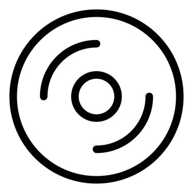 CD mi? Web simgesi basit illüstrasyon