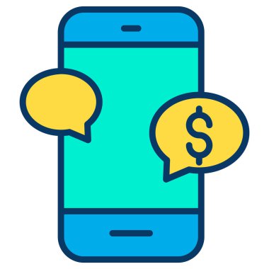 iş ve finans düz vektör simgesi 