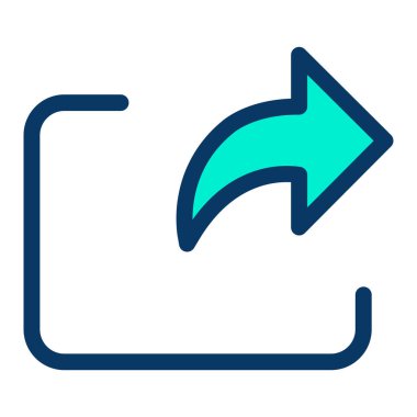 Beyaz üzerinde izole edilmiş simge, minimal vektör simgesi paylaş