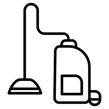 Elektrikli süpürge. Basit resimleme