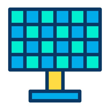 Güneş paneli. Basit resimleme