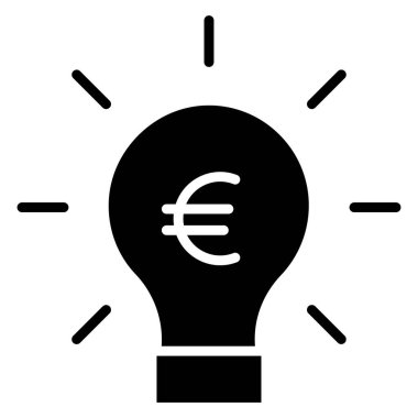 Avro para birimi kavramı basit sanat vektörü illüstrasyonu 