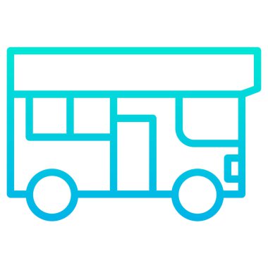 Otobüs. Web simgesi basit illüstrasyon