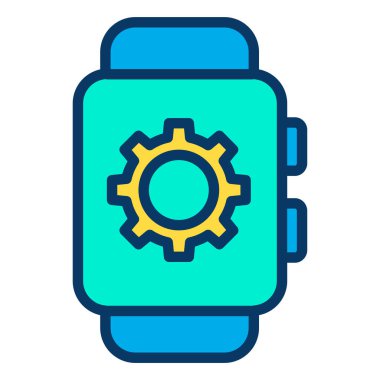 Basit Smartwatch simgesi, vektör illüstrasyonu